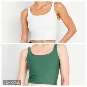 Bundle 2 Old Navy Light Support PowerSoft Longline Sports Bra Lululemon Inspo M